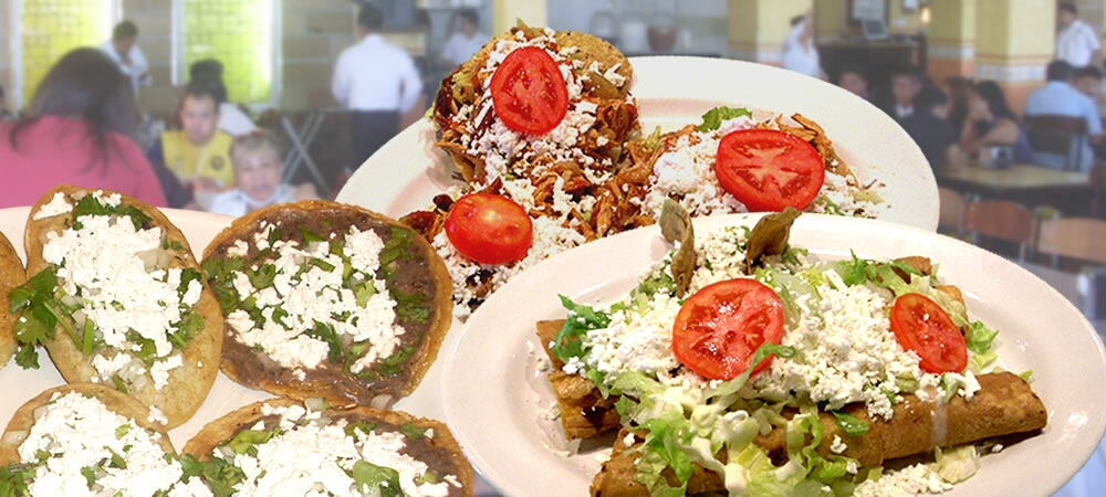 Tlacoyos, tostadas o flautas, contamos con una amplia variedad de platillos mexicanos.